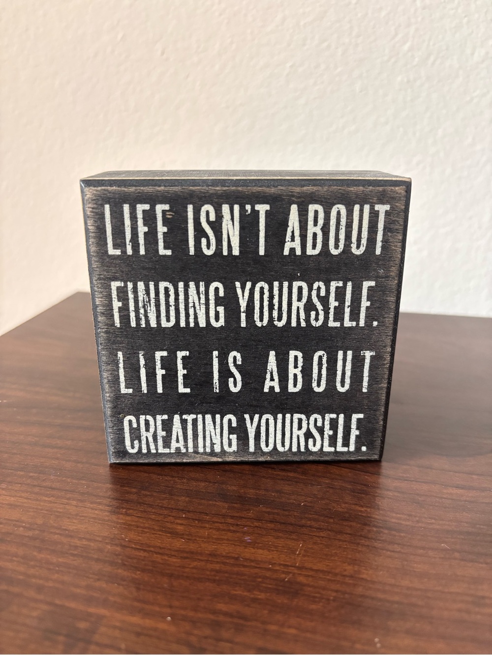 Inspirational Block Sign - Black & White